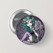 Malory Cute Tattooed Angel Ronde Button 5,7 Cm (Voorkant /achterkant)