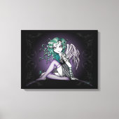 "Malory" Schattige Groen Tattoo Angel Canvas Print (Voorkant)
