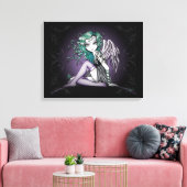 "Malory" Schattige Groen Tattoo Angel Canvas Print (Insitu (Woonkamer))