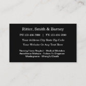Malpractice Attorney Visitekaartjes (Achterkant)