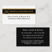 Malpractice Attorney Visitekaartjes (Voorkant / Achterkant)