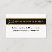 Malpractice Attorney Visitekaartjes (Voorkant)