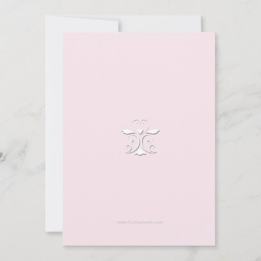 Mals Hart Roze (5x7) Religieuze uitnodiging (Achterkant)