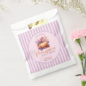 Mals Lila klein pompoen Baby shower Bedankzakje (Gezegeld)