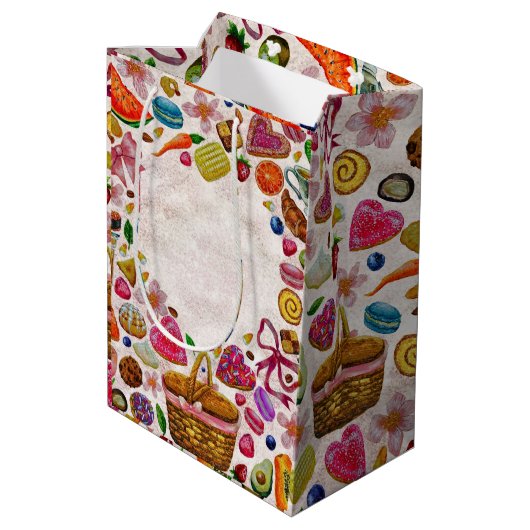Malse gebak zoetigheden lekkernijen medium cadeauzakje (Achterkant Gekanteld)