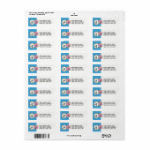 Malse ontbijtvoedsel donut adreslabels etiket (Full Sheet)