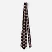 Malshi Black Tie Met Ronde Afbeeldingen Stropdas (Voorkant)