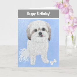 Malshi Dog Birthday Folding Kaart