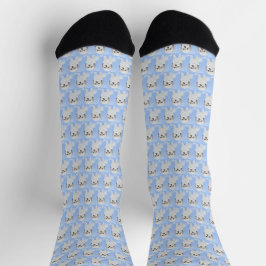 Malshi Dog Bleek Blue Crew Socks Sokken