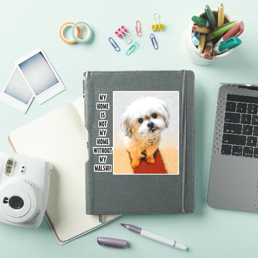 Malshi Dog Custom Cut Sticker (iPad Cover)