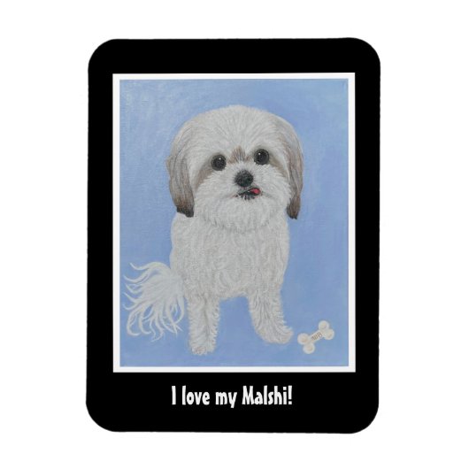 Malshi Dog Flexible Photo Magnet Magneet (Verticaal)