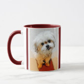 Malshi Dog Maroon Persoonlijk Mug Mok (Links)