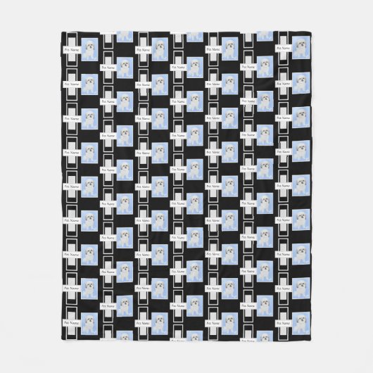 Malshi fleece deken met tekst (Voorkant)