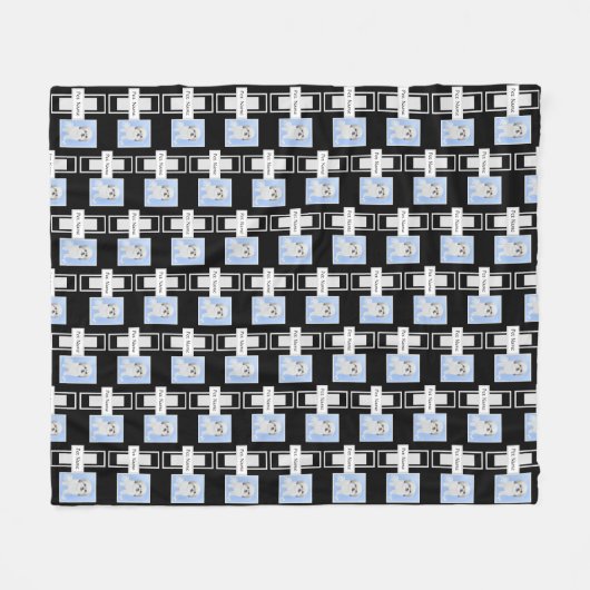 Malshi fleece deken met tekst (Voorkant (Horizontaal))