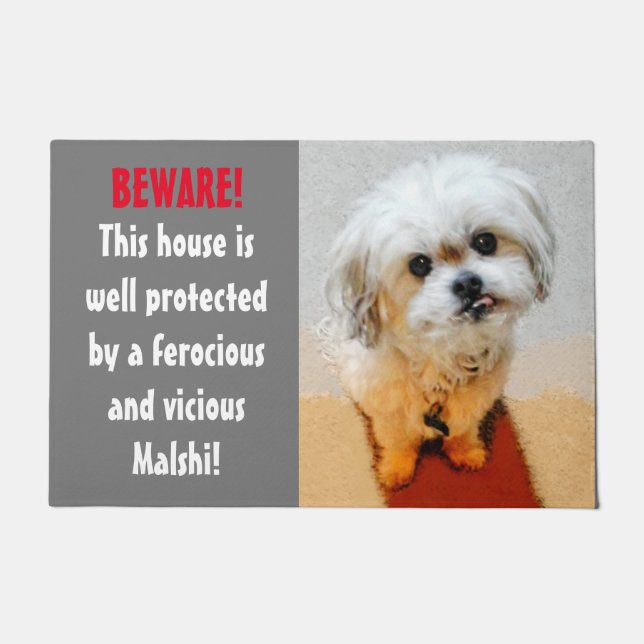 Malshi Funny Guard Dog Doormat Large Deurmat (Voorkant)