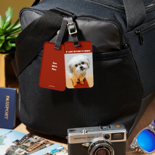 Malshi Hond Dubbelzijdige Bagage Label (Voorkant /achterkant)