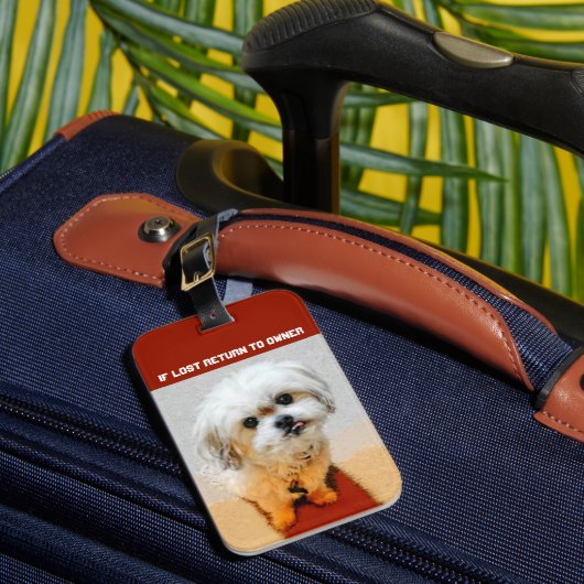 Malshi Hond Dubbelzijdige Bagage Label (Voorkant Insitu 1)