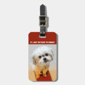 Malshi Hond Dubbelzijdige Bagage Label (Voorkant verticaal)