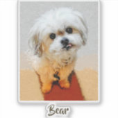 Malshi-hond Sticker (Voorkant)