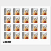 Malshi-hond Vierkante Sticker (Vel)