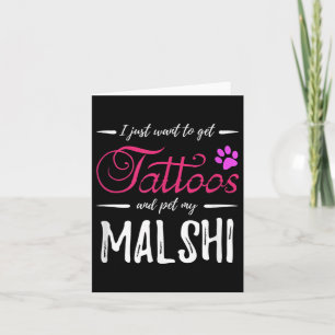 Malshi Hondenliefhebber Tattoo Grappige Hond Mam C Kaart