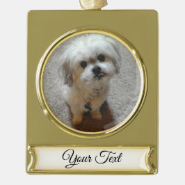 Malshi Kerstbanner Ornament Verguld Banner Ornament