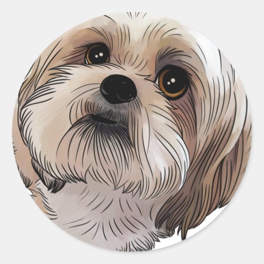 Malshi Mal-shi Ronde Sticker (Voorkant)