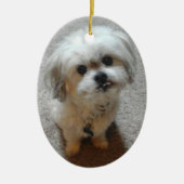 Malshi Ovale Kerstbal Keramisch Ornament (Voorkant)