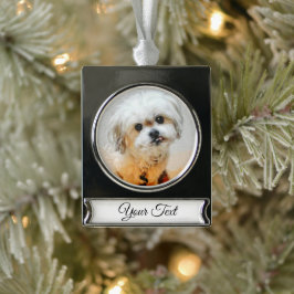Malshi Zilveren Kerstbanner Ornament Verzilverd Banner Ornament
