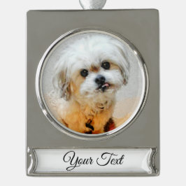 Malshi Zilveren Kerstbanner Ornament Verzilverd Banner Ornament