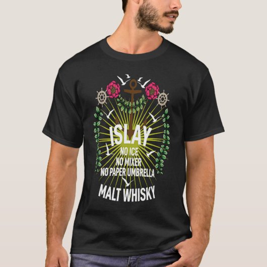 Malt Whiskey Islay No Ice Mixer Paper Umbrella Mal T-shirt (Voorkant)