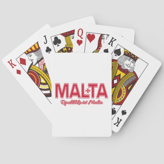 MALTA aangepaste speelkaarten (Achterkant)