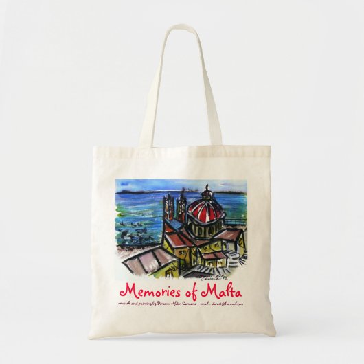 Malta Bag met gedrukte tekst aan beide zijden Tote Bag (Voorkant)