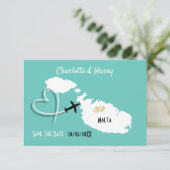 Malta Bestemming Bruiloften in het buitenland Save Save The Date (Staand voorkant)