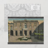 Malta - Bibliotheek, Vintage Briefkaart (Voorkant / Achterkant)