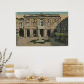 Malta - Bibliotheek, Vintage Poster (Keuken)