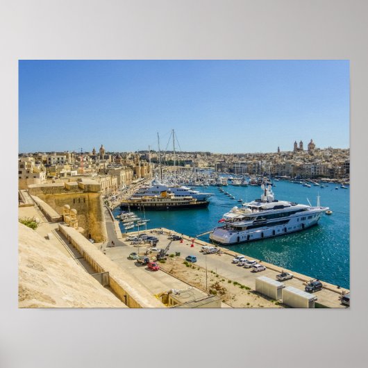 Malta Birgu Waterfront Fort St. Angelo Vittoriosa Poster (Voorkant)