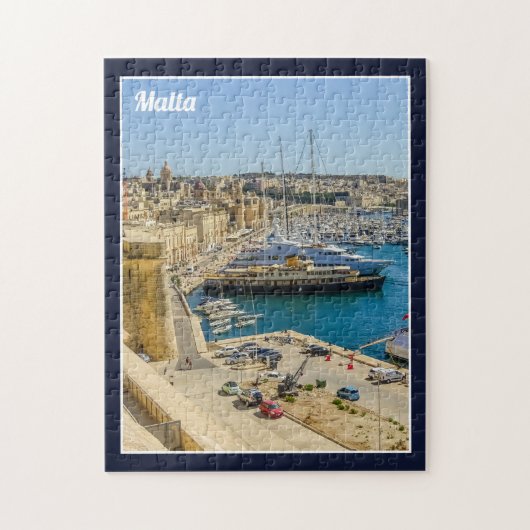 Malta Birgu Waterfront Vittoriosa Three Cities Legpuzzel (Verticaal)