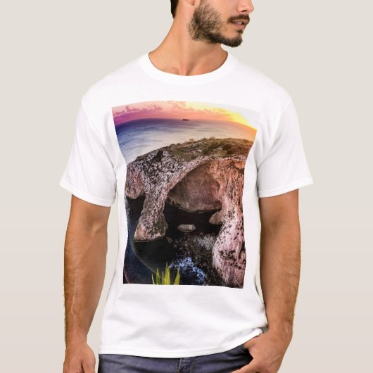 Malta, Blue Grotto  T-shirt (Voorkant)