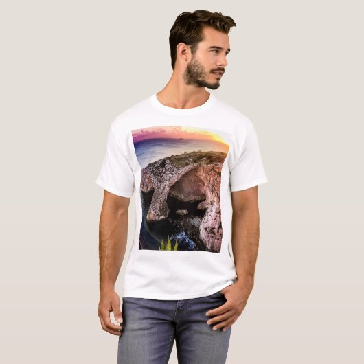 Malta, Blue Grotto  T-shirt (Voorkant volledig)