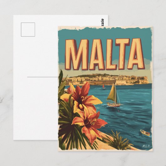 Malta briefkaart (Voorkant / Achterkant)