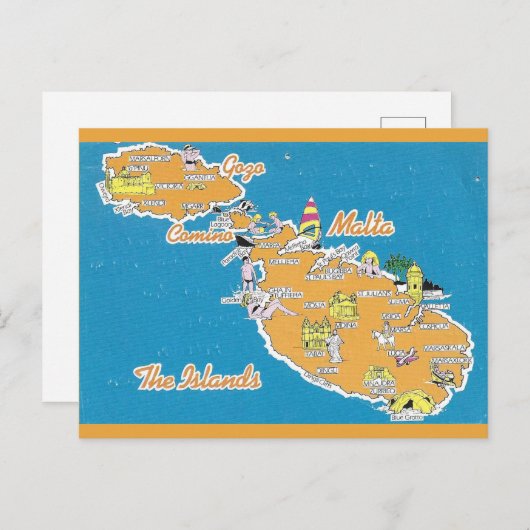 Malta Briefkaart (Voorkant / Achterkant)