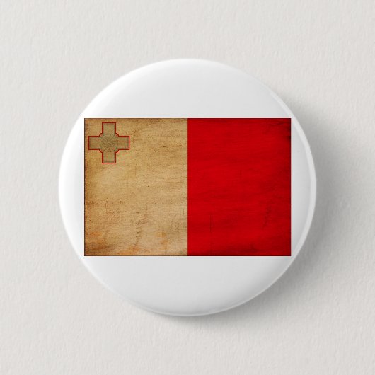Malta - Buttonnen Ronde Button 5,7 Cm (Voorkant)