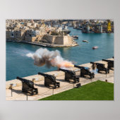 Malta Cannon Fire Saluting Battery Valletta Poster (Voorkant)