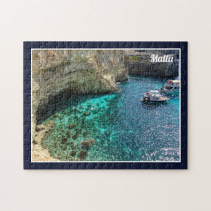 Malta Comino Blauwe Lagune Turquoise Blauw Water Legpuzzel