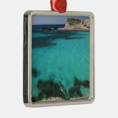 Malta, Comino-eiland, de blauwe lagune Metalen Ornament (Rechts)