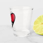 Malta Country Code Flag Heart, MLT Shot Glas (Rechts)