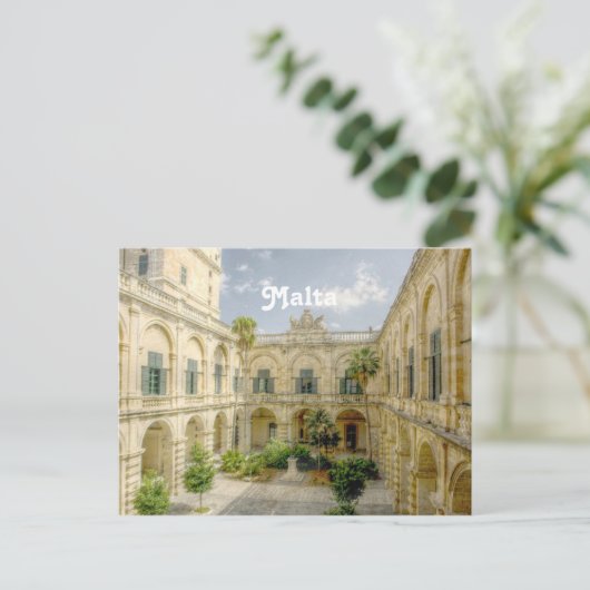 Malta Courtyard Briefkaart (Staand voorkant)