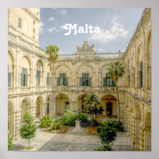 Malta Courtyard Poster (Voorkant)