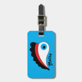 Malta Dubbelzijdige Vissende boot Lucky Eye Bagagelabel (Voorkant verticaal)